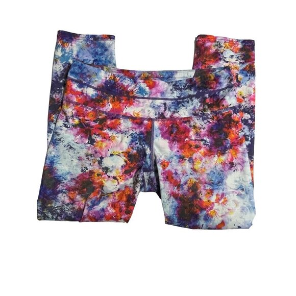 Athleta Hypersonic Sonar Women's Leggings Colorful Watercolor Size Small - Picture 1 of 4
